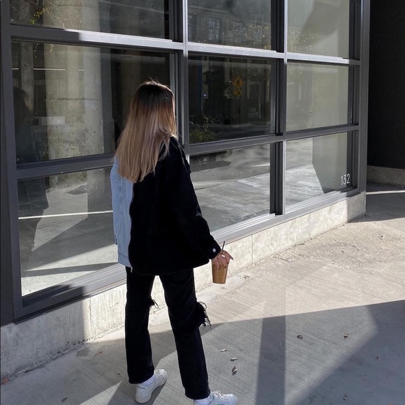 Boohoo Colour Block Denim jacket - Picture 3 of 4